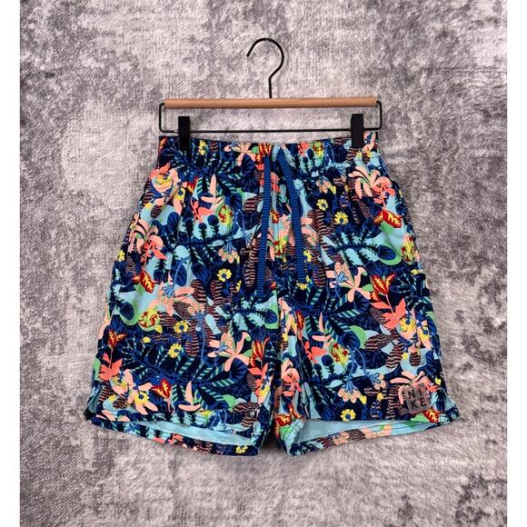 Nike Swim Shorts Medium Mens 7" Electric Psychedelic Floral - Picture 1 of 7